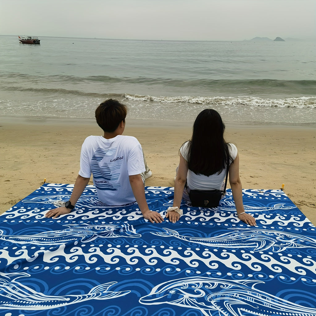 Sand-Free Beach Blanket Oversized – Quick-Dry Lightweight Sandproof Mat for Beach, Camping, Picnic & Travel | Fits 2–10 Adults | Multiple Styles & Sizes