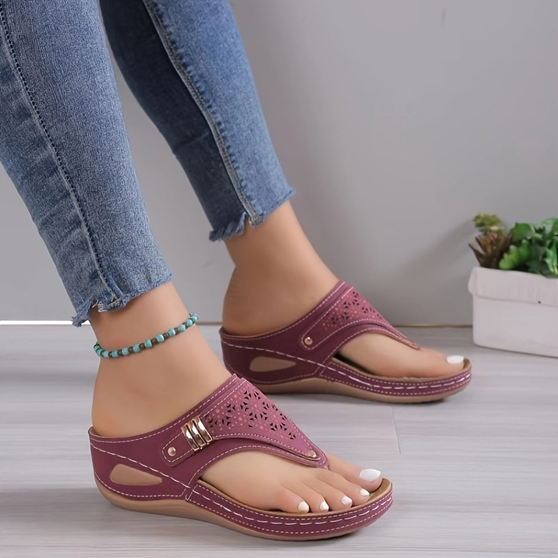 Women's Mesh Breathable Sports Sandals Non-Slip Wear Resistant – Casual Peep Toe Beach Slippers Black Burgundy US 6.5-10