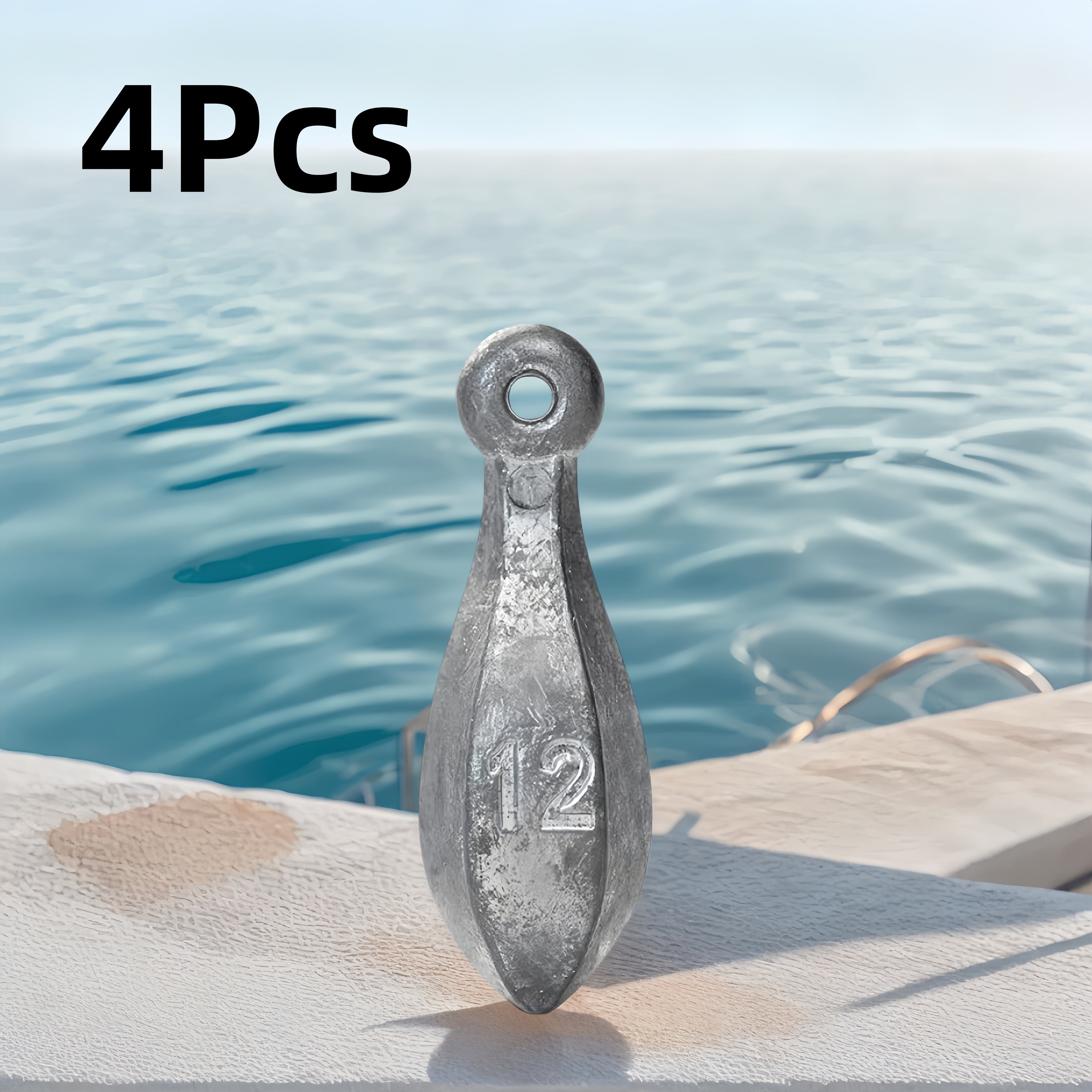Fishing Sinkers Tackle Weights - Lead Teardrop & Hex Sinker Rig for Saltwater & Freshwater Bass, Catfish, Pompano | 1oz-16oz Multi-Pack Options