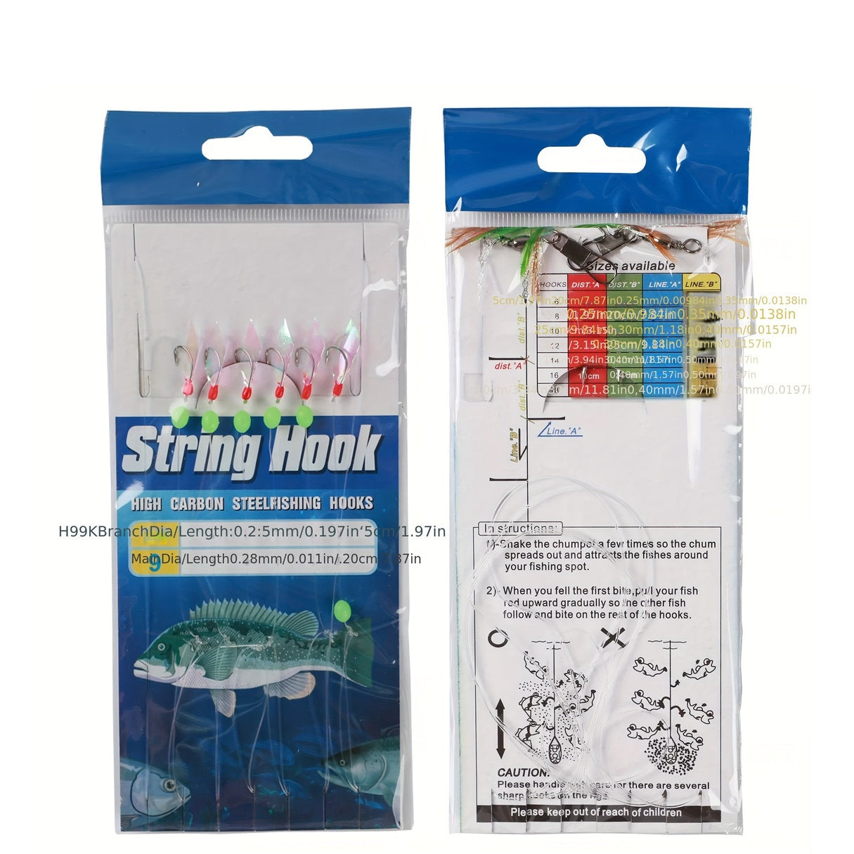 Fishing Rigs Set 22 Pack – Flasher Lure Bait Rigs with Glow Beads & High Carbon Hooks Complete Tackle Kit for Freshwater Saltwater Bass Trout Walleye Salmon Fishing
