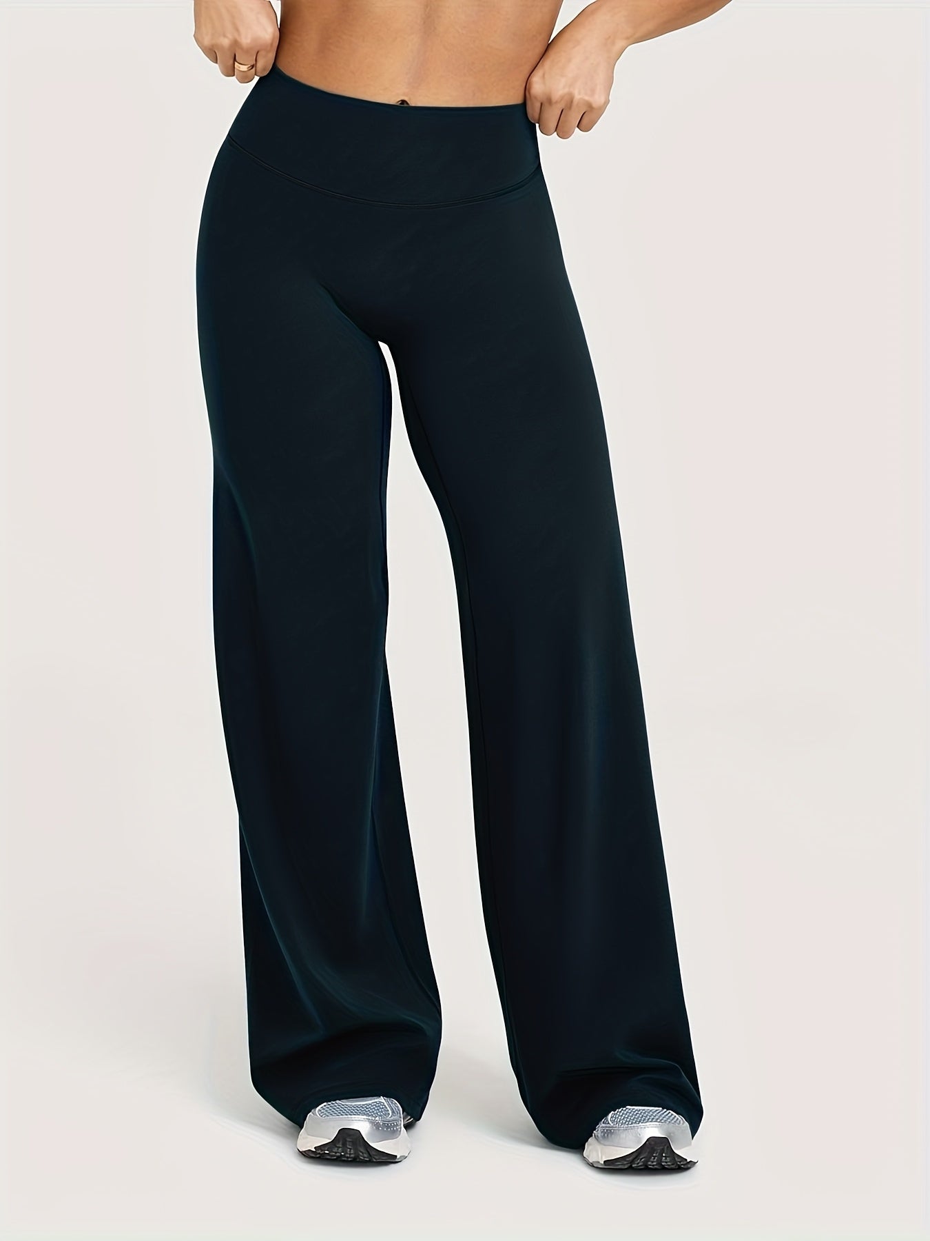 Wide Leg Yoga Pants for Women High Waist Buttery Soft Flare Leggings Plus Size Stretchy Workout Pants for Gym Fitness Training Casual Wear All Season S M L XL