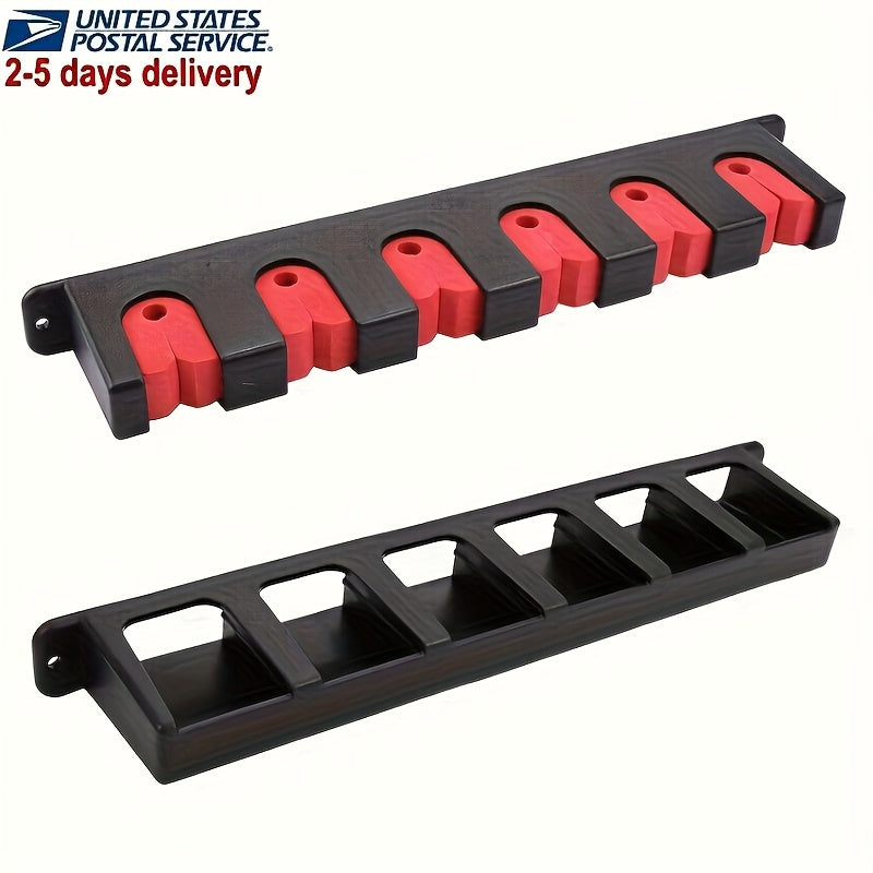 Wall Mount Fishing Rod Holder with High-Density Foam – Multi-Compartment Storage Box & Garage Sports Equipment Organizer for Fishing Gear, Rods & Outdoor Accessories