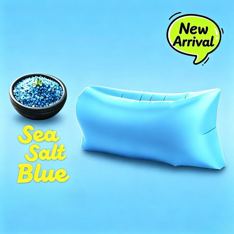 Inflatable Lounger Sofa Bed 1-Person Portable Foldable Air Cushion with Storage Bag for Camping Beach Outdoor Relaxation 6 Colors