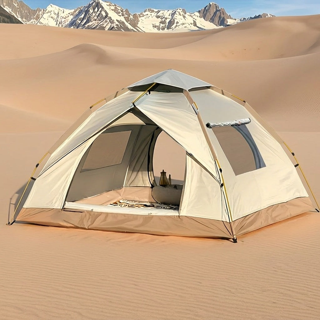 Pop Up Beach Tent Automatic Instant Setup Sun Protection Lightweight Portable Camping Tent 2 Doors for Beach Hiking Picnic Music Festival Outdoor Adventures All Season