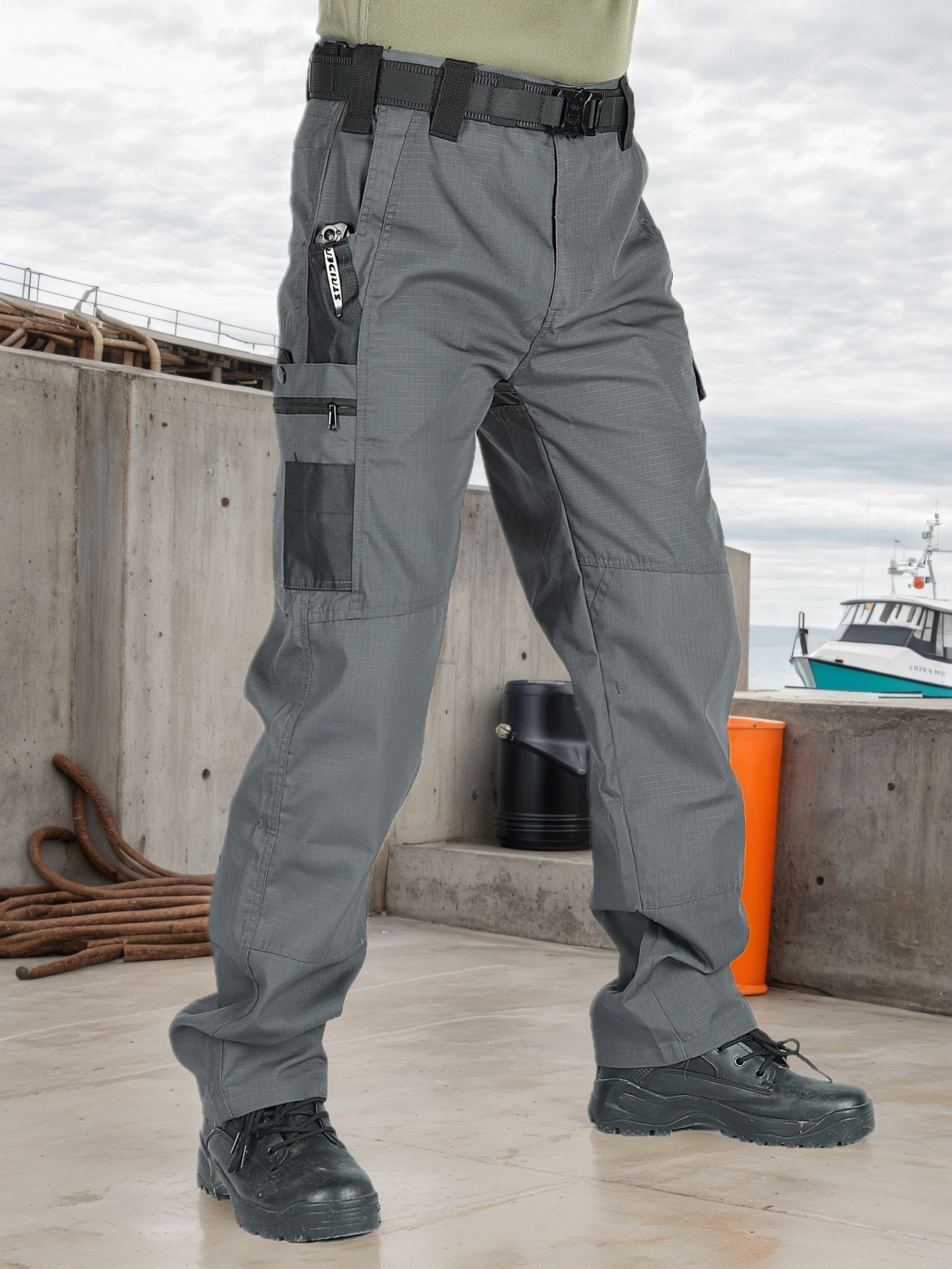 2-Pack Men's Utility Cargo Pants – Lightweight Tactical Workwear with Stretch Ripstop Fabric, Multi-Pocket Design, Sizes S-XXXL, 6 Color Combinations