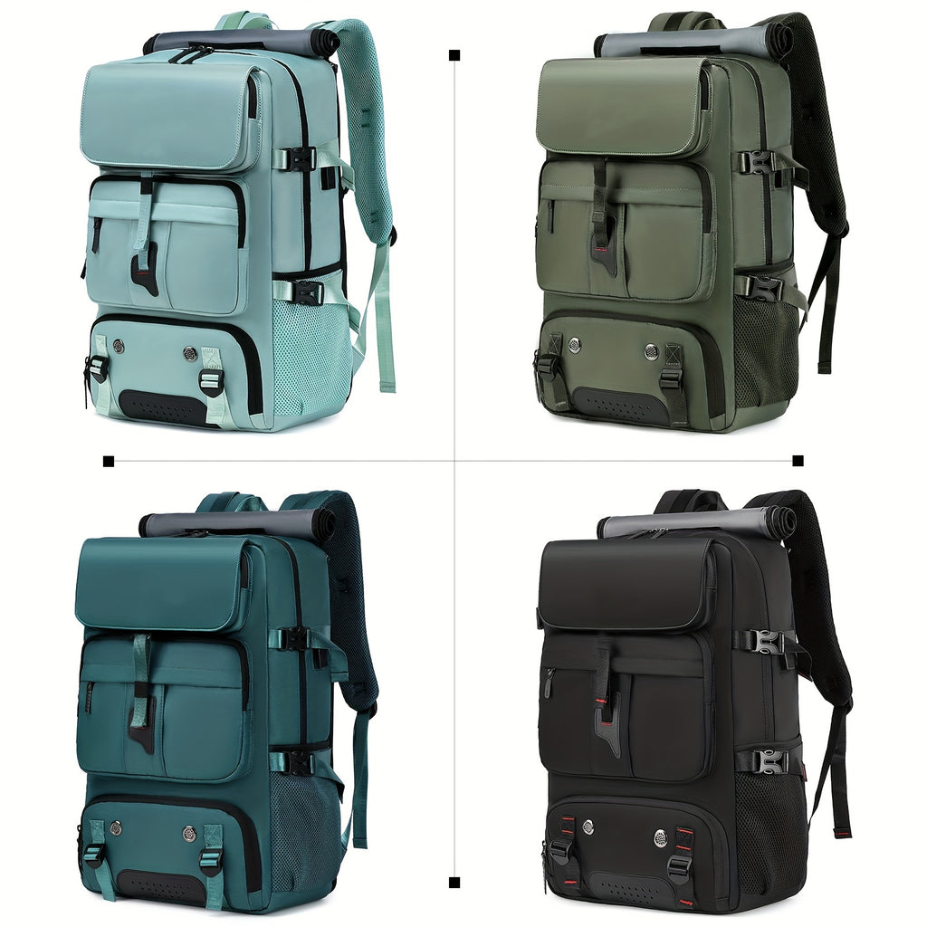 Large Capacity Laptop Backpack with Shoe Compartment – 31-35L Travel Backpack for Men & Women, USB Charging Port, Business, College & Weekend Trips