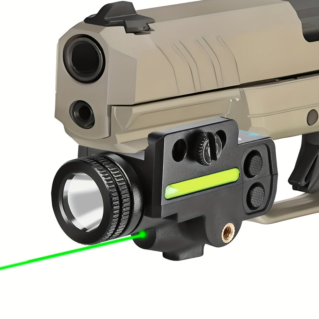 Tactical Green Laser Sight with LED Flashlight Combo USB Rechargeable Ambidextrous for 20mm Picatinny Rail Air Pistol Handgun Shotgun Rifle