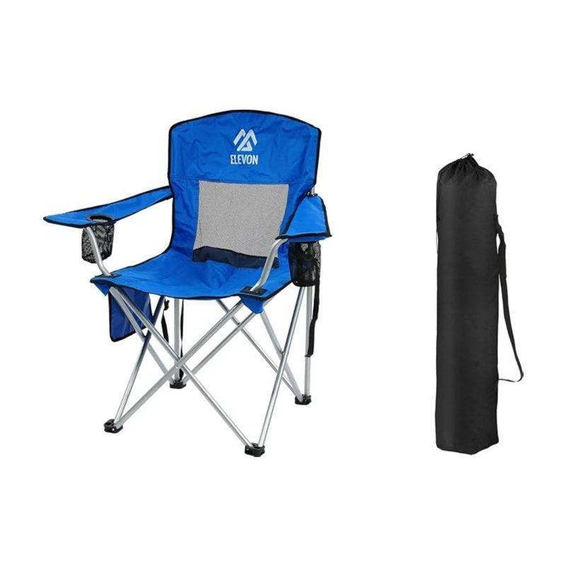 Folding Camping Chair with Canopy Sunshade Portable Beach Chair – 225 lbs Support Wide Seat Cup Holder Carrying Bag for Outdoor Lawn