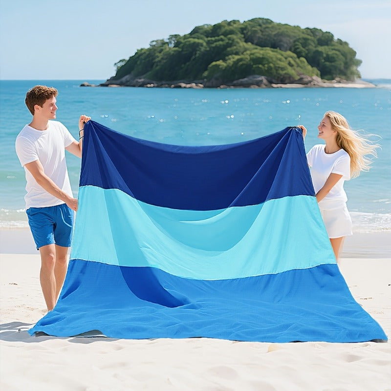 Sand Free Beach Blanket Extra Large 82x78 Inch for 4-7 People Anti-Sand Waterproof Picnic Mat – Lightweight Outdoor Mat for Beach Camping Hiking