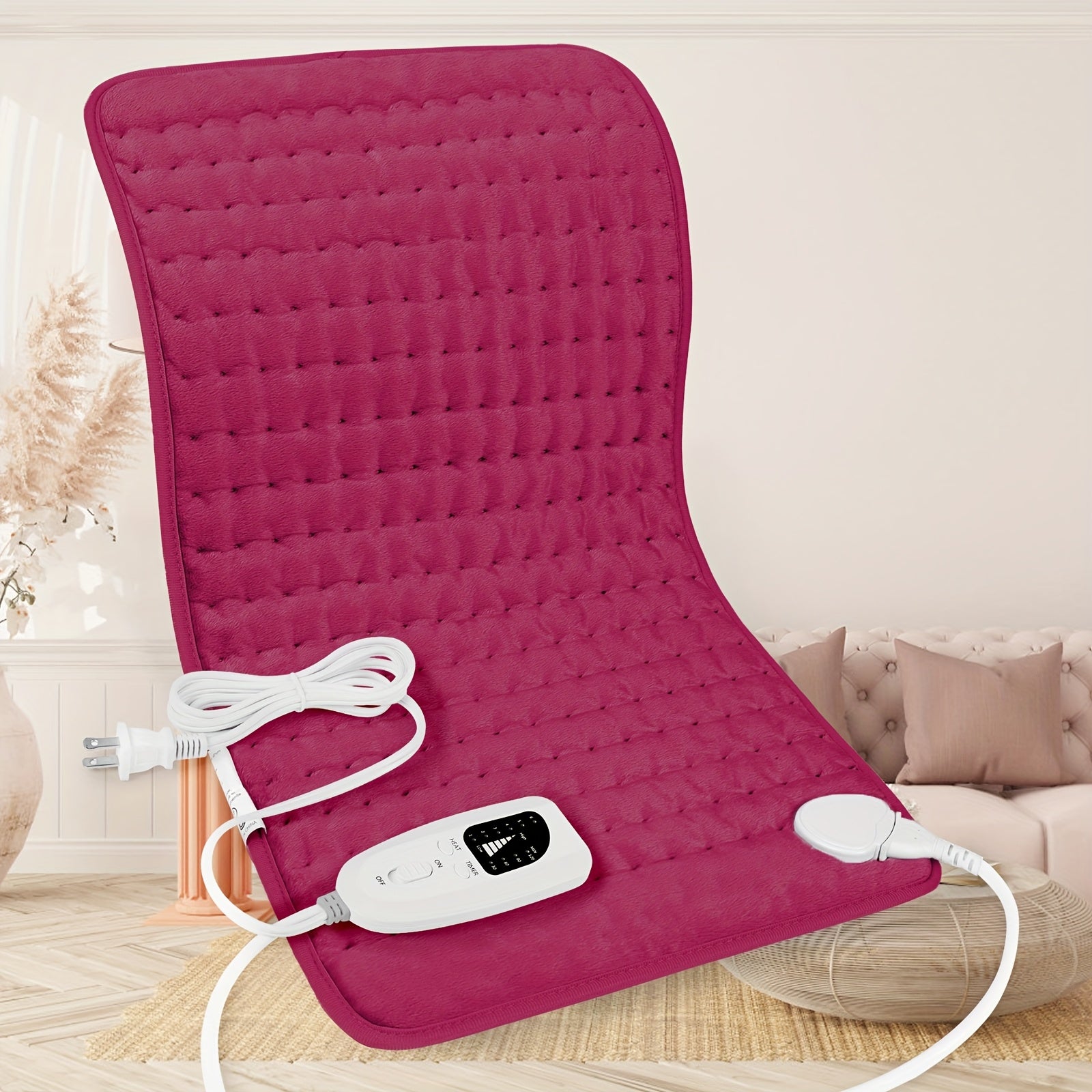 Electric Heating Pad Extra Large 24x12 – 6 Heating Levels Up to 140°F, Auto Shut-Off, Machine Washable, Portable Pad for Back, Neck, Shoulder, Knee & Leg Pain Relief | Holiday Gift for Parents