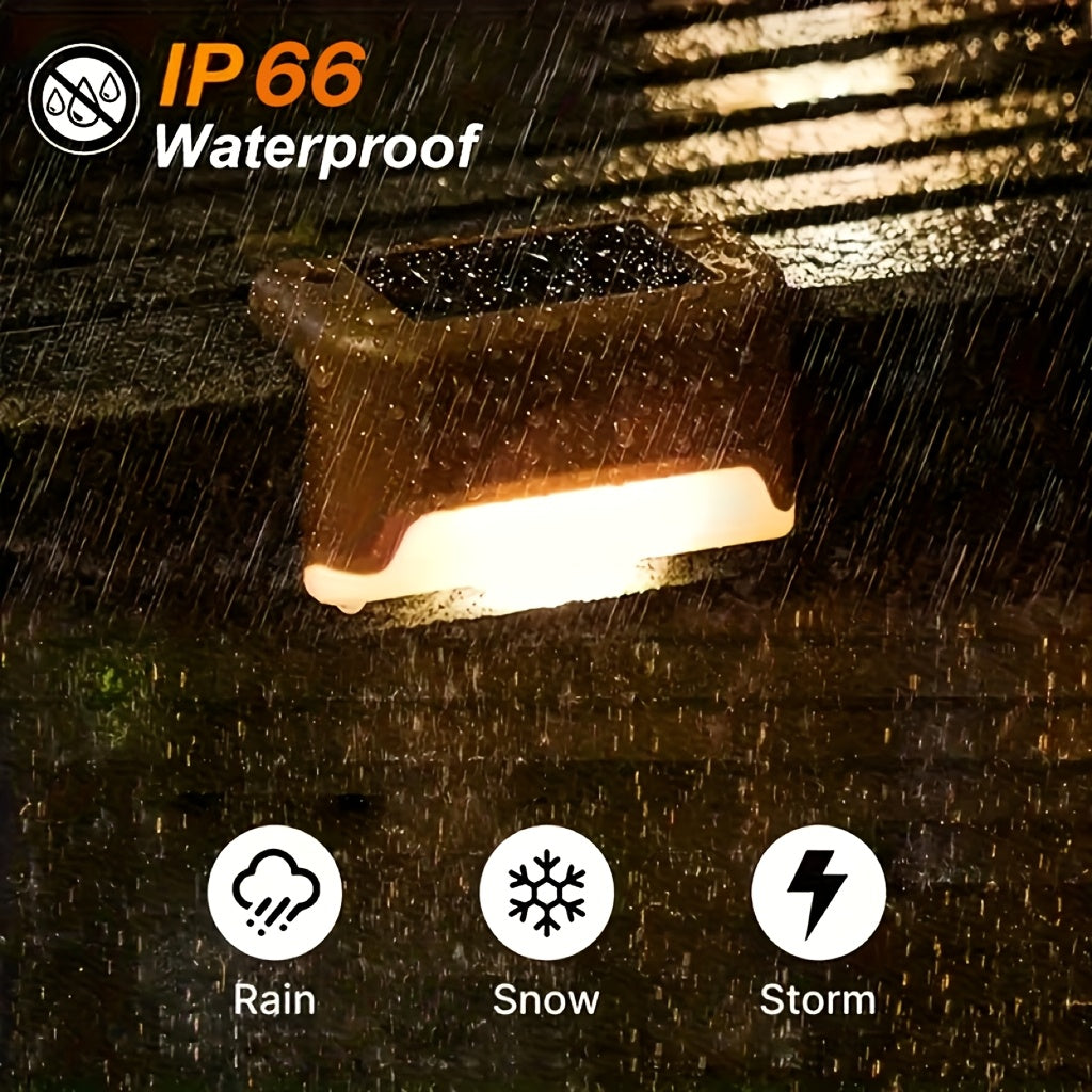 Solar Step Lights Outdoor - 16/32 Pack LED Deck Lights IP66 Waterproof, Auto Light Sensor, 700mAh Battery, Solar Stair Lights for Yard, Patio, Deck, Steps, Walkway & Lawn Path Safety