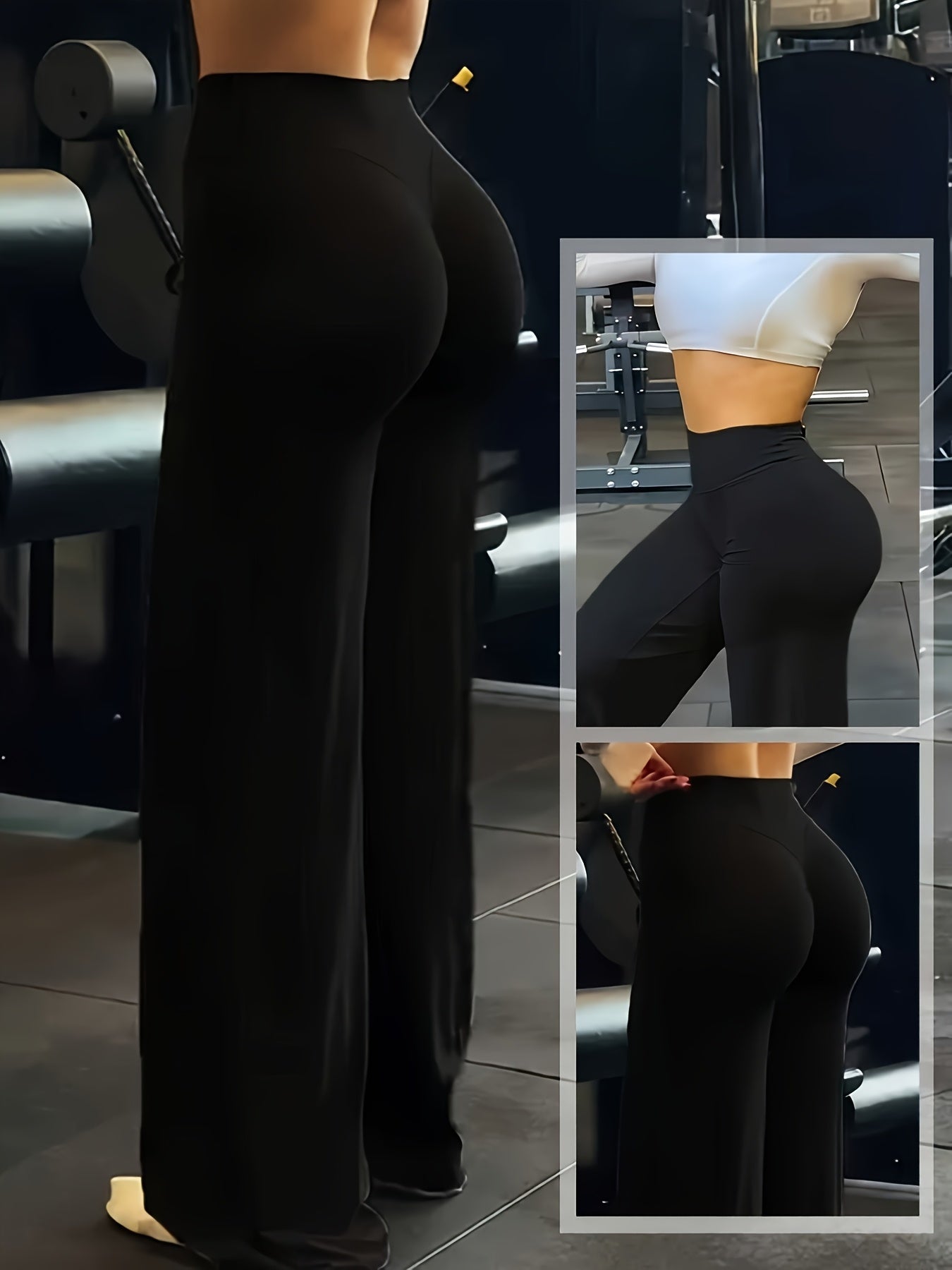 Wide Leg Yoga Pants for Women High Waist Buttery Soft Flare Leggings Plus Size Stretchy Workout Pants for Gym Fitness Training Casual Wear All Season S M L XL