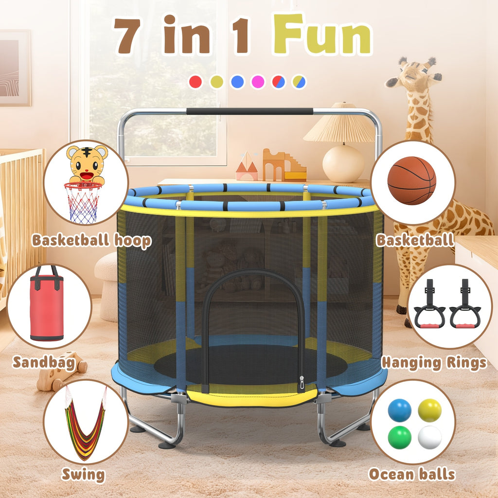 Leisure Sports Trampoline for Kids Adults Outdoor Backyard Fitness Fun Exercise Jumping Trampoline Multiple Colors Home Gym Cardio Workout