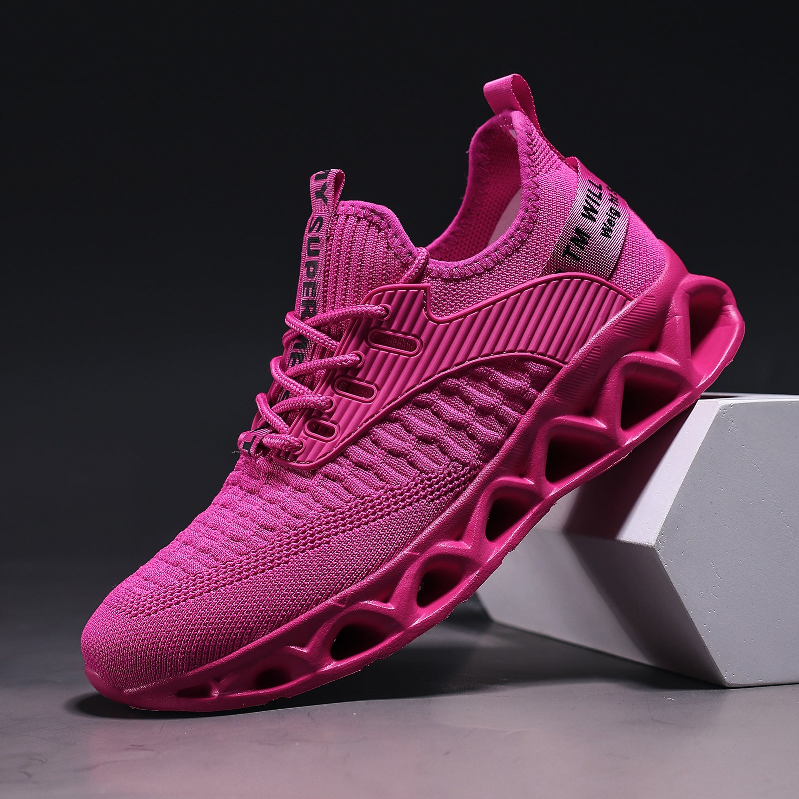 Women's Breathable Running Sneakers Non-Slip Blade Sole – Lightweight Cushioned Gym Walking Work Outdoor Training Shoes for Women US Size 6.5-12.5 – 7 Colors