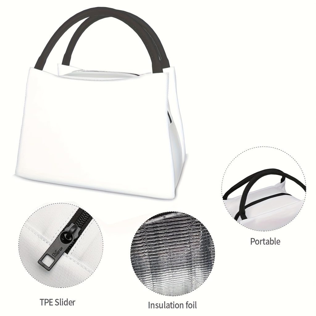 Insulated Cooler Bag Shell Design Lunch Tote – Reusable Polyester Beach Bag for Camping Picnics Outdoor Adventures Food & Drink Cooler 11x6.5x7 Inch