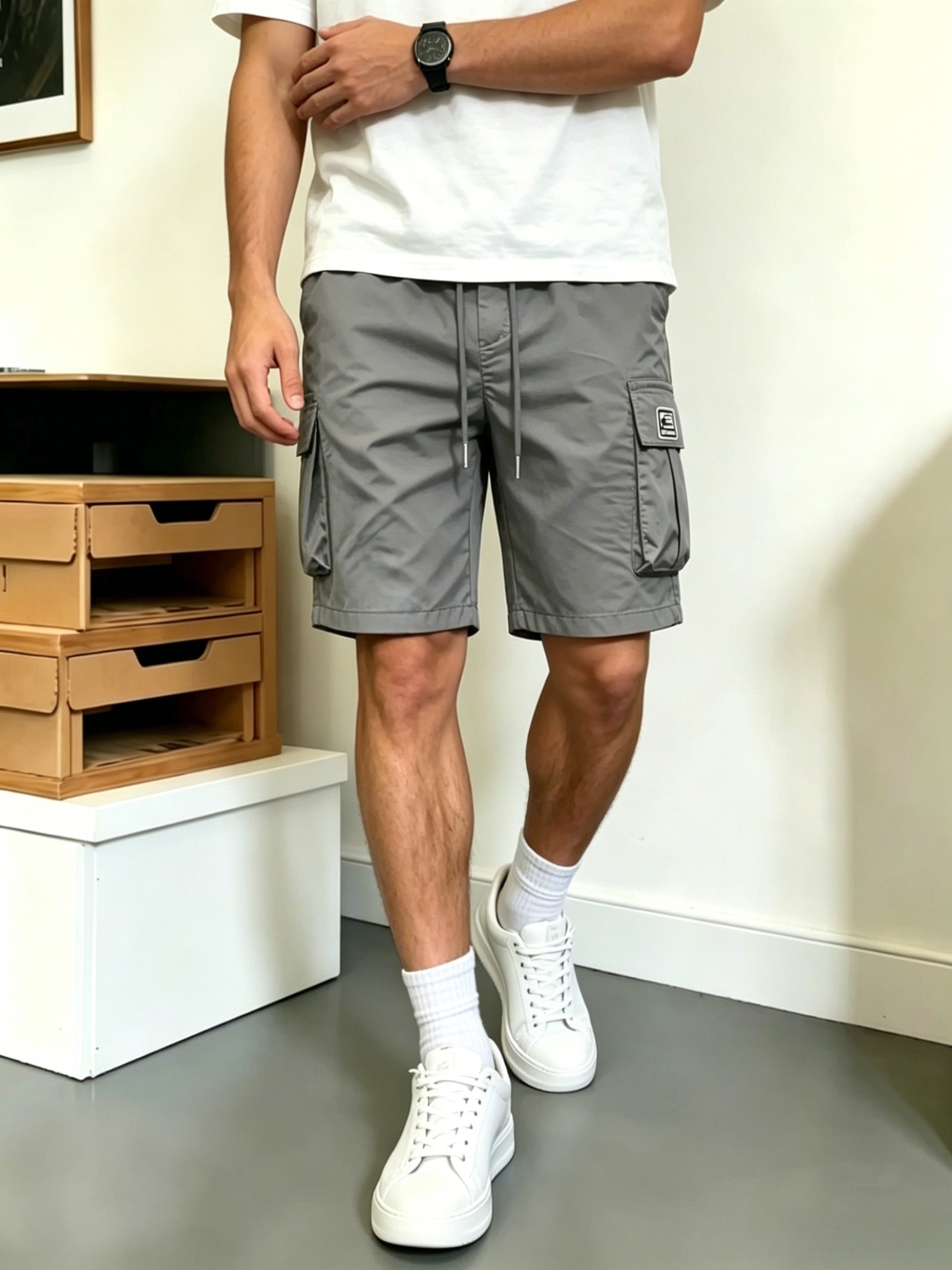 4-Pack Men's Cargo Shorts Multi-Pocket Utility Outdoor Shorts – Relaxed Fit Casual Bottoms for Camping, Walking & Streetwear, S-XXXL