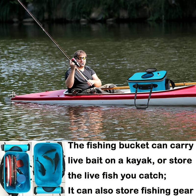 Collapsible Fish Bucket for Fishing – EVA Live Fish Holder, Foldable Bait Bucket & Fish Safety Bag for Outdoor Camping, Multiple Sizes & Colors