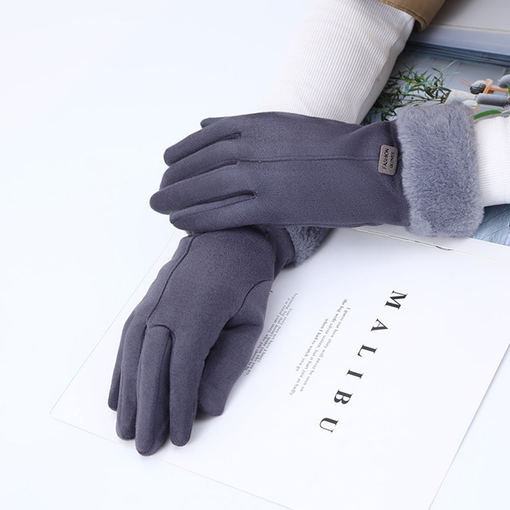 Women's Touchscreen Winter Gloves Windproof Fleece-Lined Thermal - 1/2/3 Pack for Cycling Outdoor Activities, Soft Warm Cold Weather Gloves Black Gray Blue Brown Pink