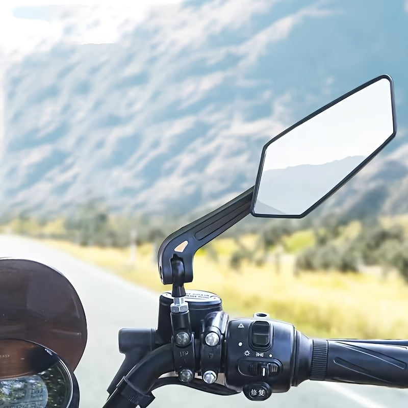 Bike Mirrors 2-Pack HD Rearview – 360° Adjustable & Foldable Handlebar Mirrors for Bicycle, Ebike, Motorcycle & Scooter | Scratch-Resistant HD Glass, High-Speed Stable, Easy Install