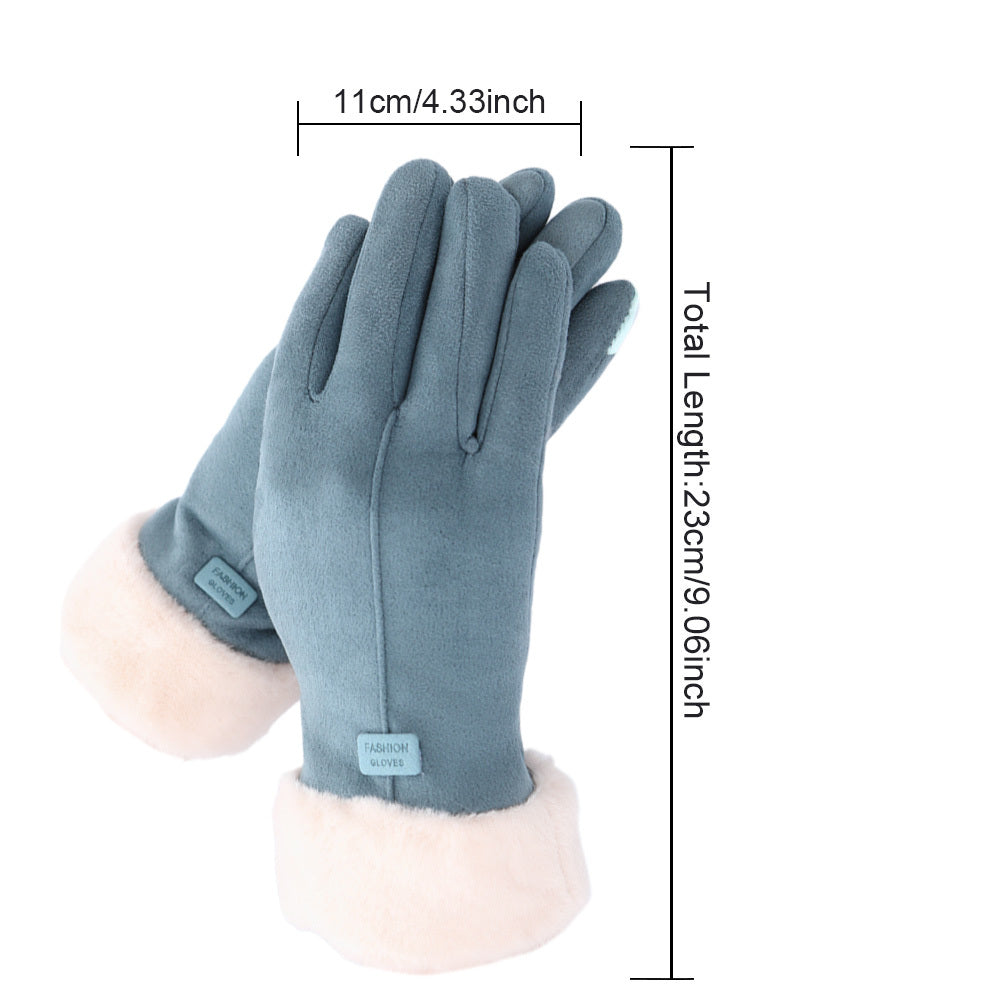 Women's Touchscreen Winter Gloves Windproof Fleece-Lined Thermal - 1/2/3 Pack for Cycling Outdoor Activities, Soft Warm Cold Weather Gloves Black Gray Blue Brown Pink