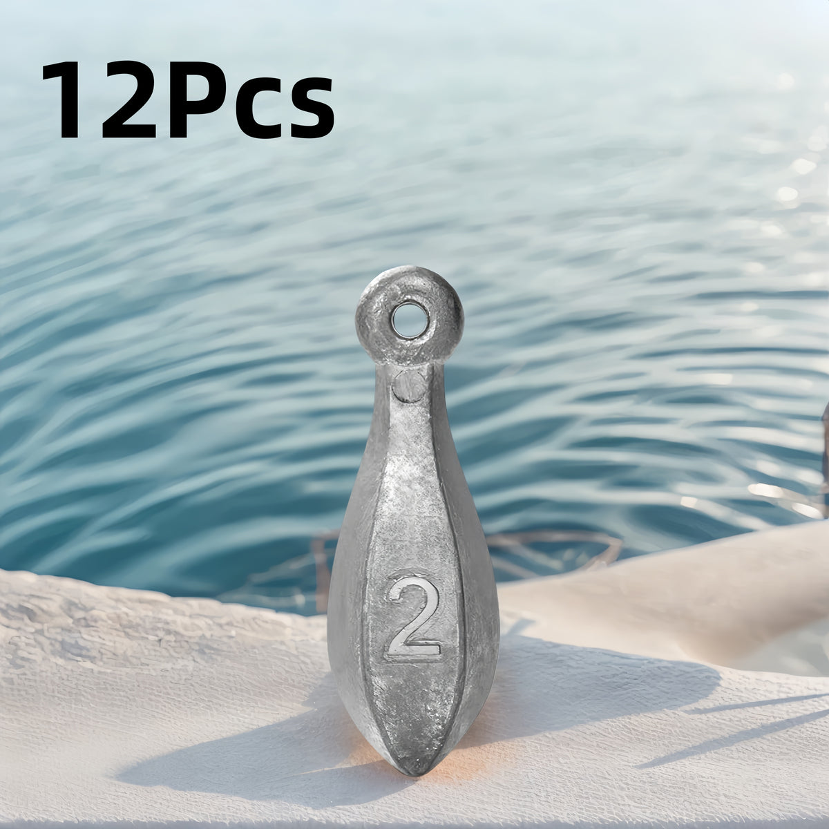 Fishing Sinkers Tackle Weights - Lead Teardrop & Hex Sinker Rig for Saltwater & Freshwater Bass, Catfish, Pompano | 1oz-16oz Multi-Pack Options