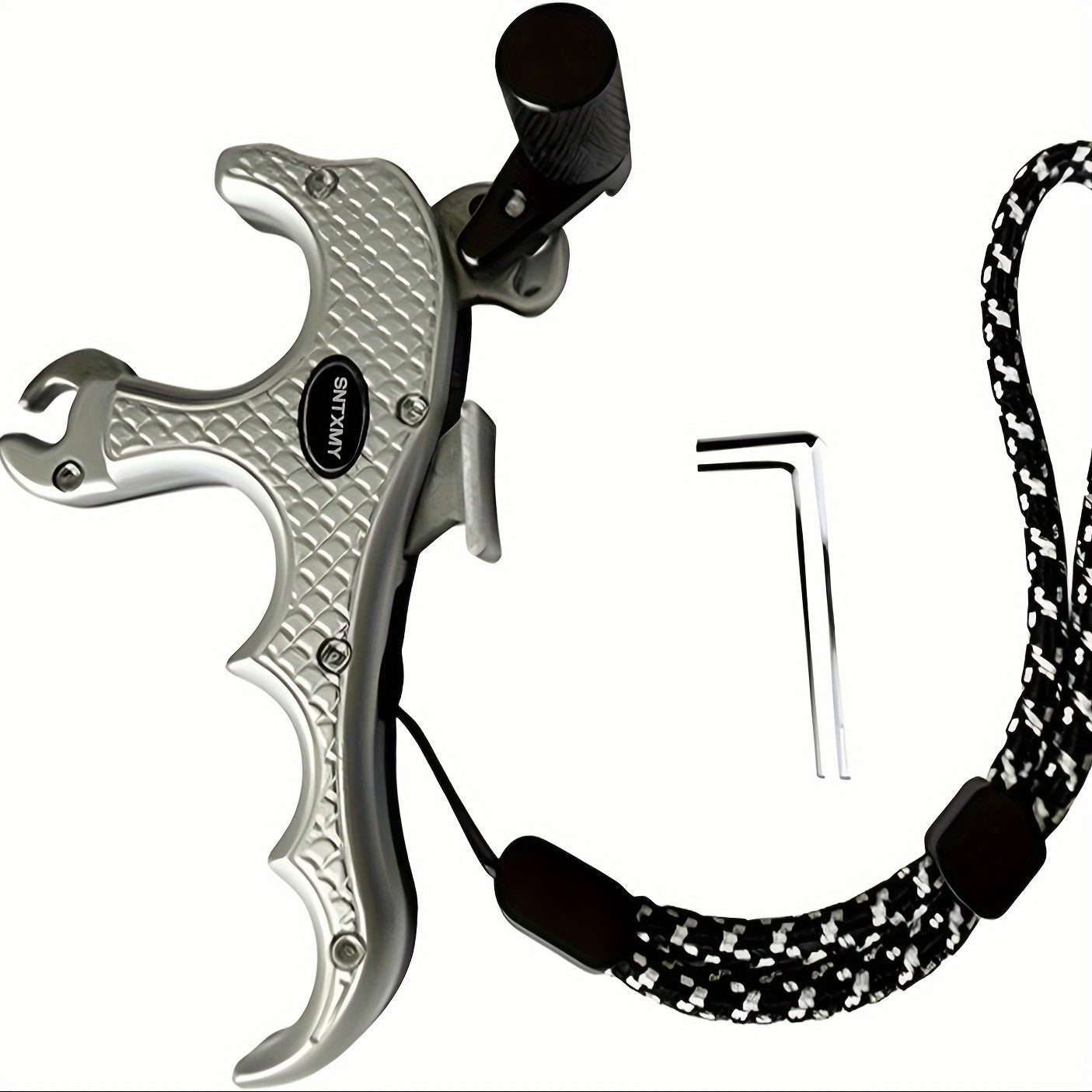 Compound Bow Release Aid Aluminum 360° Rotating Head Thumb Trigger – 3 & 4 Finger Archery Release for Compound Bows Hunting & Target Shooting Black Red Blue Silvery Grey
