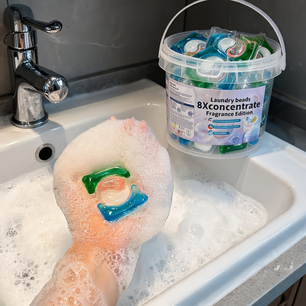Laundry Pods Concentrated – Deep Cleaning, Tough Stain Removal, Long-Lasting Fragrance, Quick-Dissolving No Residue Laundry Detergent Pods | 200g, 300g, 600g, 1200g Bulk Pack
