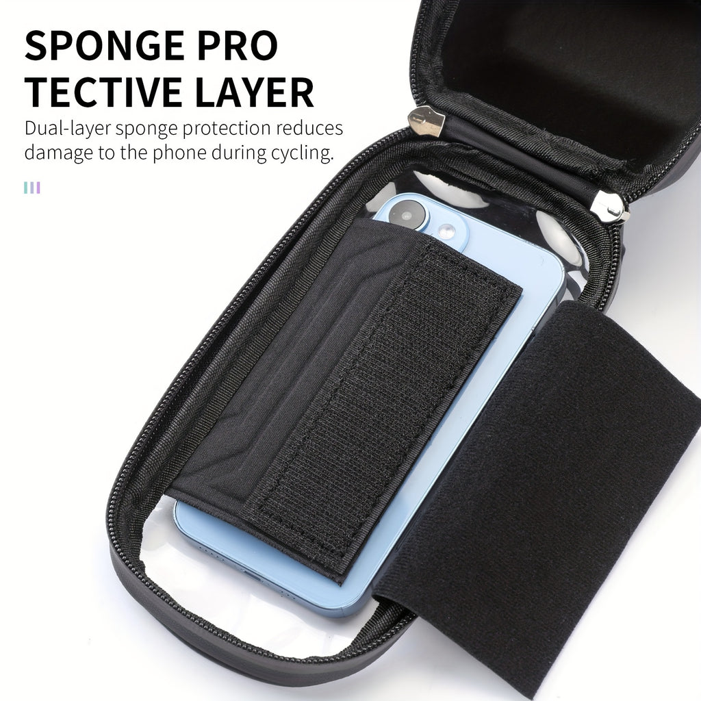 Waterproof Bike Handlebar Bag Phone Mount Front Frame Cycling Storage Bag Fits 8 Inch Phones Touch Screen Window Reflective Strip Mountain Road Gravel E-Bike