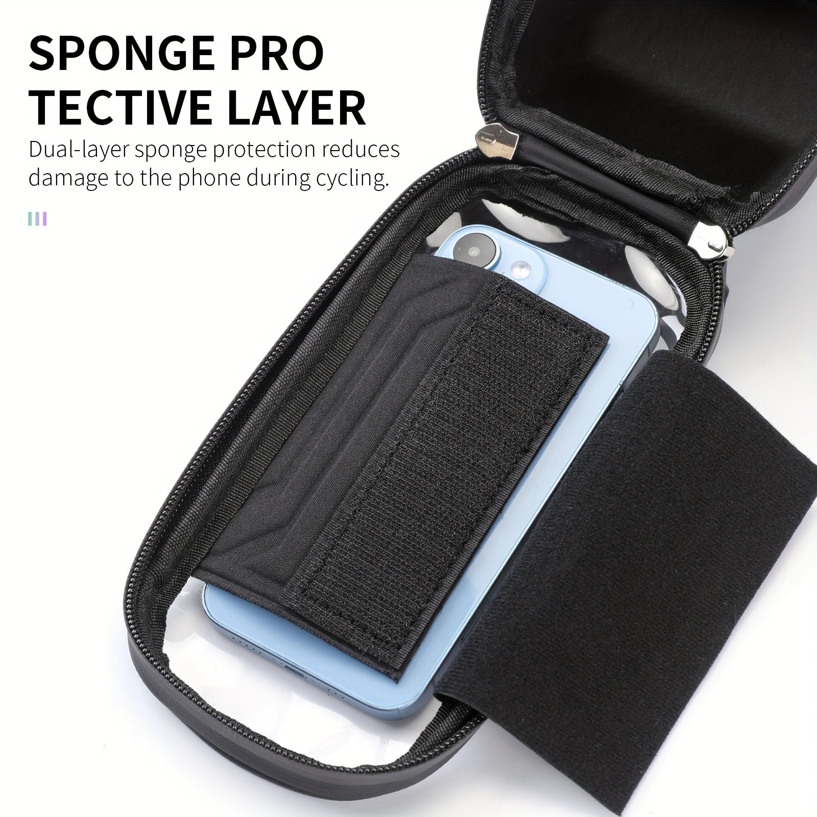 Waterproof Bike Handlebar Bag Phone Mount Front Frame Cycling Storage Bag Fits 8 Inch Phones Touch Screen Window Reflective Strip Mountain Road Gravel E-Bike