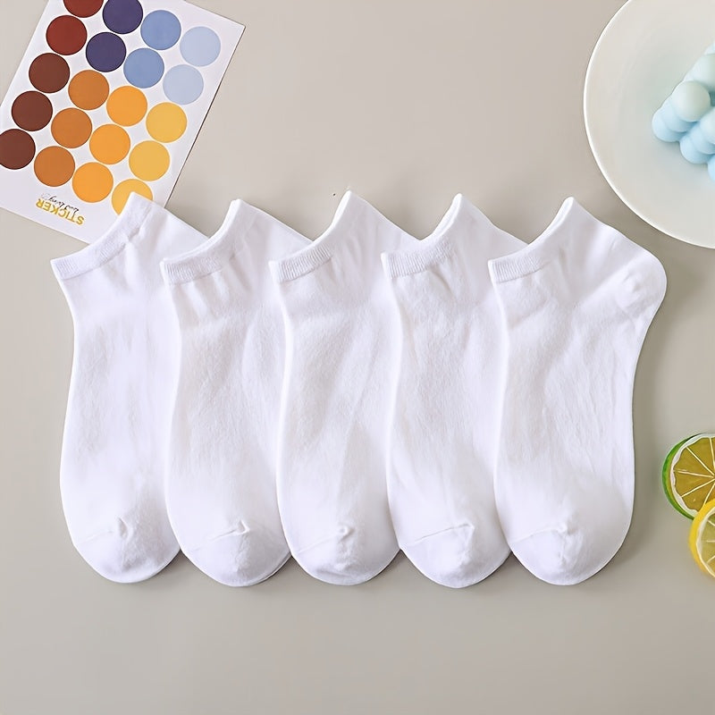 Men's Bulk Pack Low Cut Ankle Socks – Solid Color Breathable Sweat-Absorbing Sports Socks 20/40/60/80 Pairs Black White One-Size