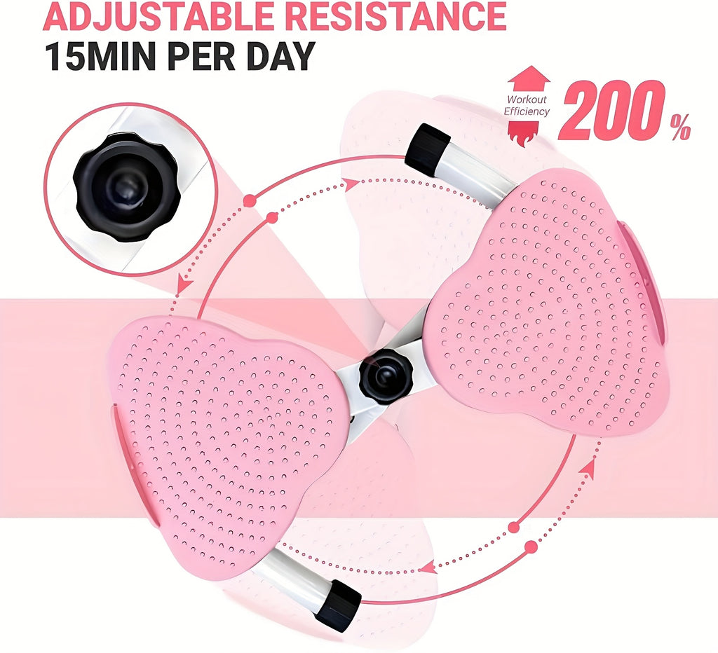Waist Twisting Board Ab Twister Exercise Machine 360LBS Noiseless Home Gym Digital Display Tracks Time Reps Calories with Figure-8 Resistance Band for Core Workout