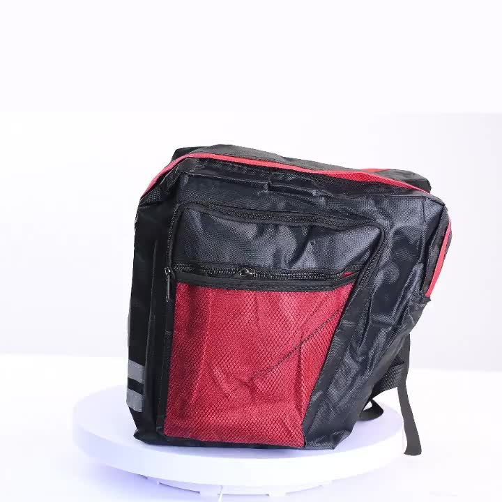 Bike Bag Set 3-Piece Cargo Rack Bag + Saddle Bag + Shoulder Bag – 13.21 Gal Large Capacity Cycling Storage for Road Mountain Commuter Bike Touring – Red Black Blue