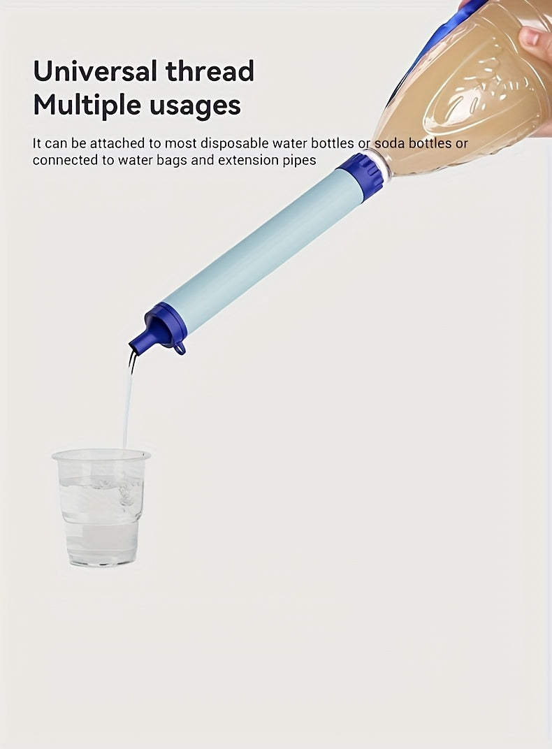 Portable Water Filter Straw for Hiking Camping Survival Emergency Filtration Drink from Stream Lake River Spring Tap Rainwater Outdoor Backpacking Gear 2 or 4 Pack