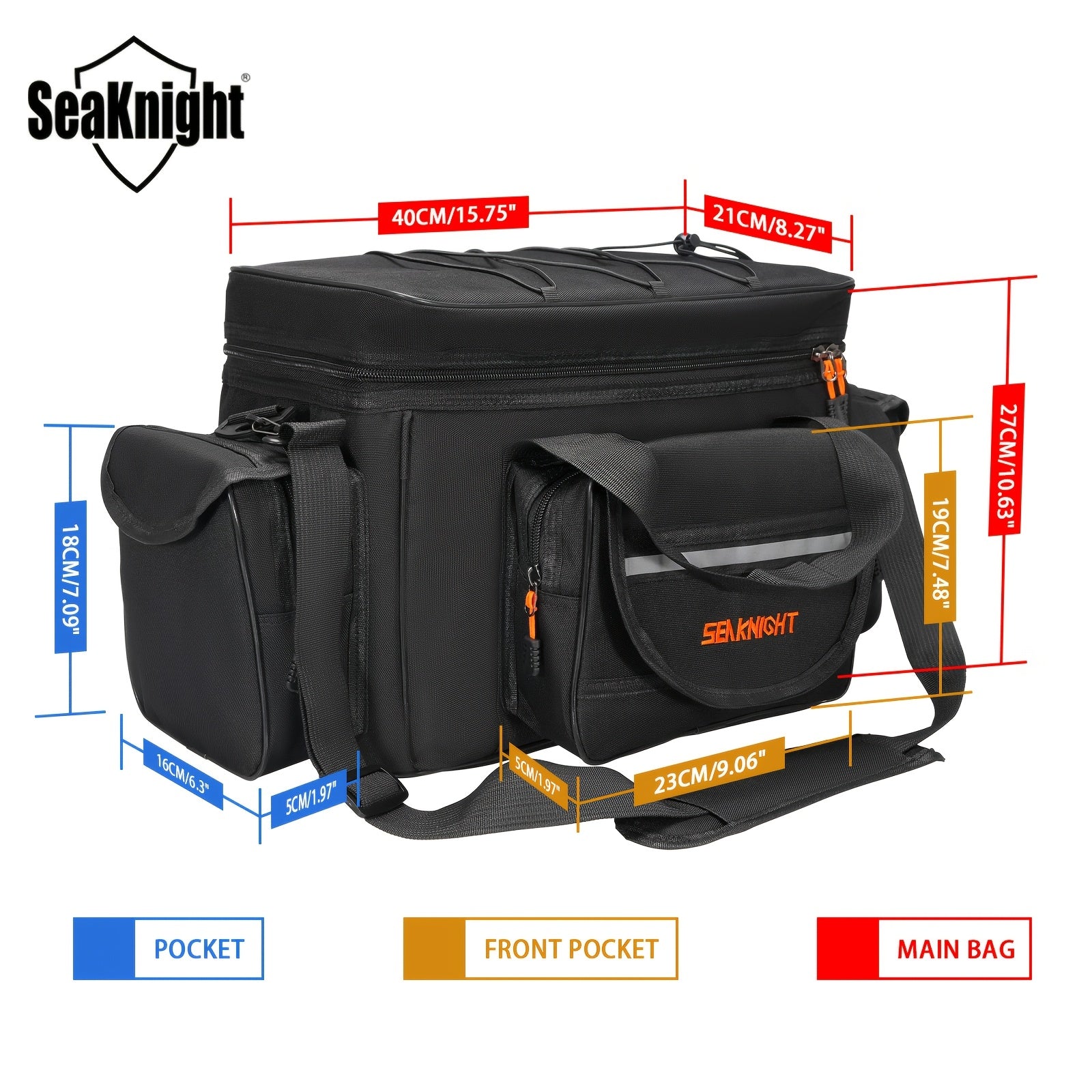 Fishing Tackle Bag Camouflage Durable Nylon Shoulder Carry Fishing Gear Bag for Hiking Travel Lure Storage Organizer