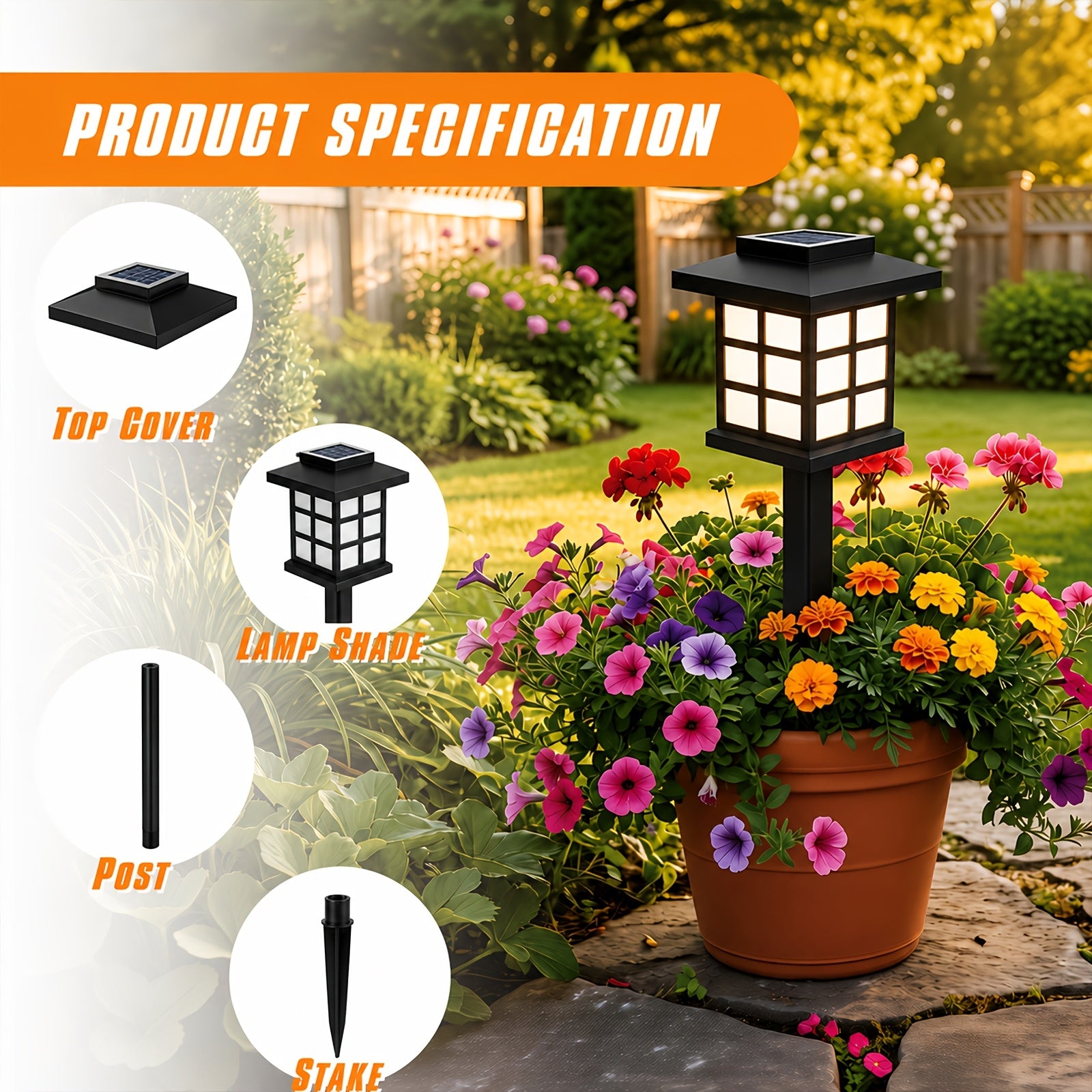 Solar Pathway Lights Outdoor IP55 Waterproof LED 10-Hour Runtime – Garden Driveway Landscape Stake Lights Auto Dusk-to-Dawn – Warm White & Color-Changing – 6 12 24 Pack
