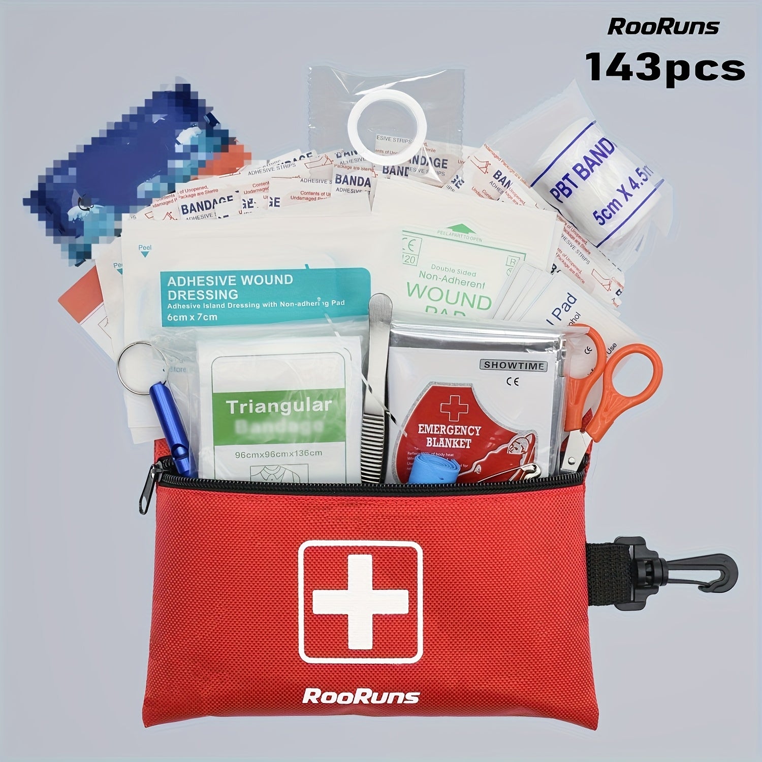 IFAK Tactical First Aid Kit Bag with Tourniquet Scissors Whistle – Portable Emergency Survival Kit for Hiking Camping Hunting Car Outdoor Adventures