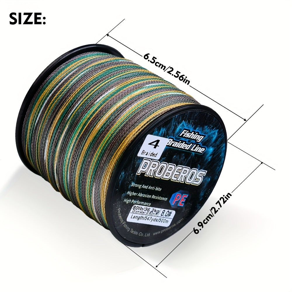 Braided Fishing Line 547 Yards 4 Strand 6LB-80LB Abrasion Resistant Zero Stretch Superline – Gray Green Camo Fishing Braid