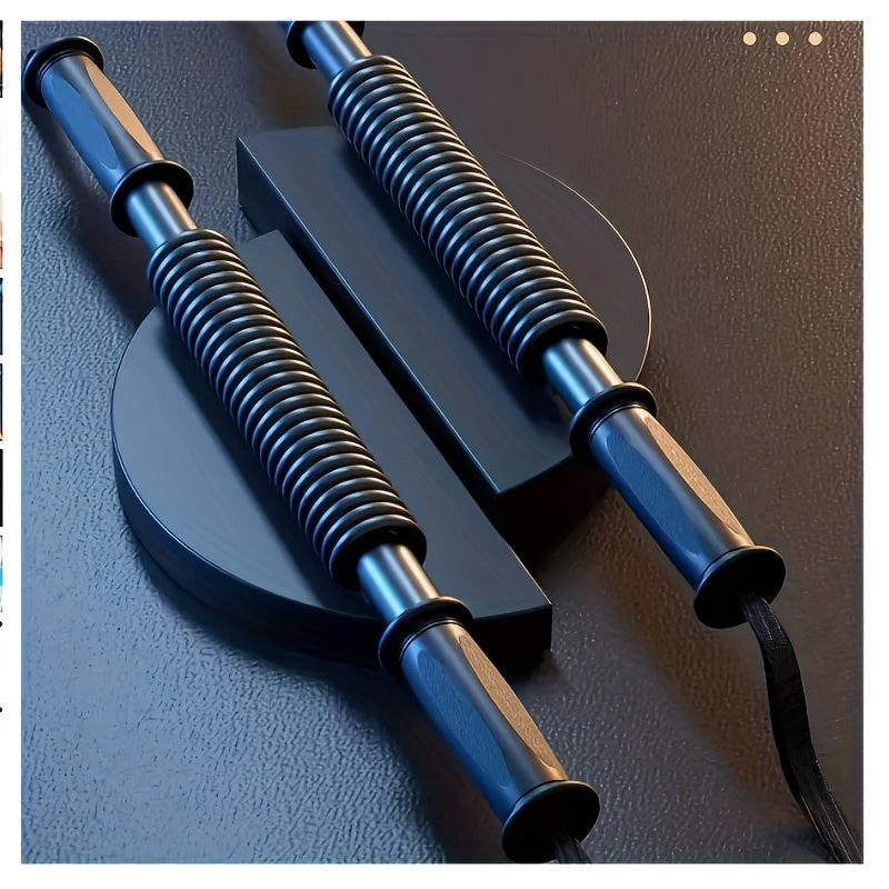 Chest Expander Arm Strength Training Bar 66lbs – Dual Head Arm Exerciser for Biceps Triceps Chest Shoulders Back, Home Gym Portable Fitness Equipment