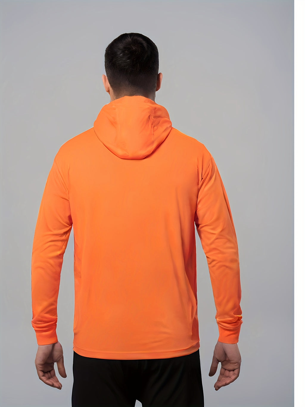 5-Pack Men's Quick-Dry Hooded Sweatshirt – Lightweight Breathable Athletic Hoodie for Running, Gym & Outdoor Sports, Sizes S-3XL, Mixed Colors (Black, White, Gray, Blue, Orange)