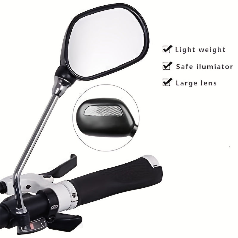 Bike Mirrors 2 Pack Wide Angle 360° Adjustable Bicycle Handlebar Mirrors 22-26mm – Rear View Safety Mirrors for Mountain Road Bike & Motorcycle