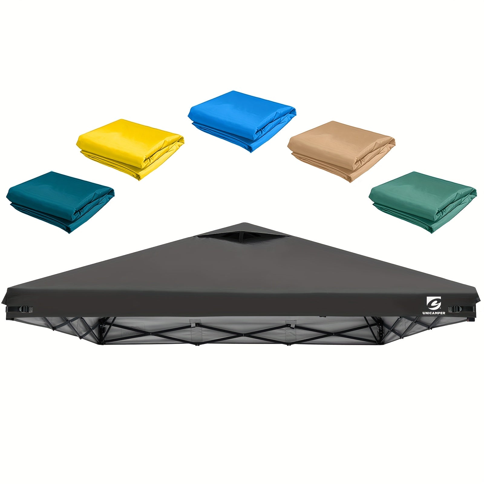 10x10 FT Canopy Replacement Top Cover Waterproof with Ventilation Ports for Straight-Leg Pop-Up Canopy Tent Outdoor Camping Patio Garden Events 11 Colors
