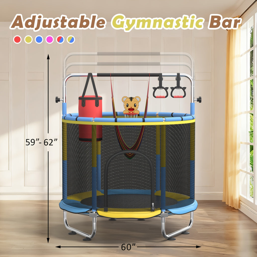 Leisure Sports Trampoline for Kids Adults Outdoor Backyard Fitness Fun Exercise Jumping Trampoline Multiple Colors Home Gym Cardio Workout