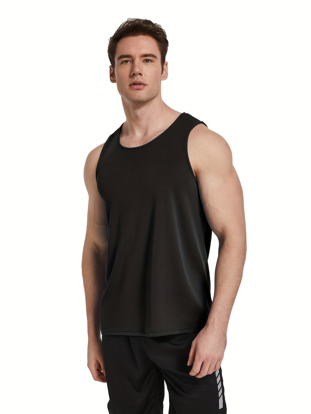 Men's Workout Tank Tops 6-Pack Moisture Wicking Sleeveless Gym Shirts - Breathable Polyester Athletic Vest for Running Training Hiking Casual Wear S-XXL