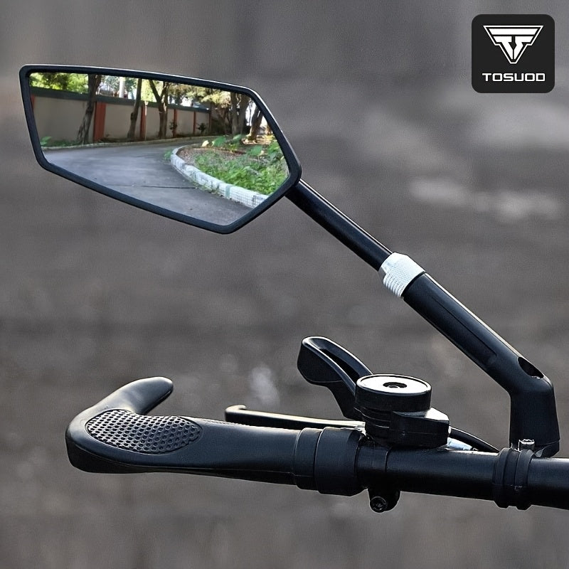 Bike Rearview Mirror 360° Rotatable Retractable HD Reflective Handlebar Safety Mirror for Mountain Bikes Round Tube Handlebars Cycling Rear View 1pc or 1 Pair