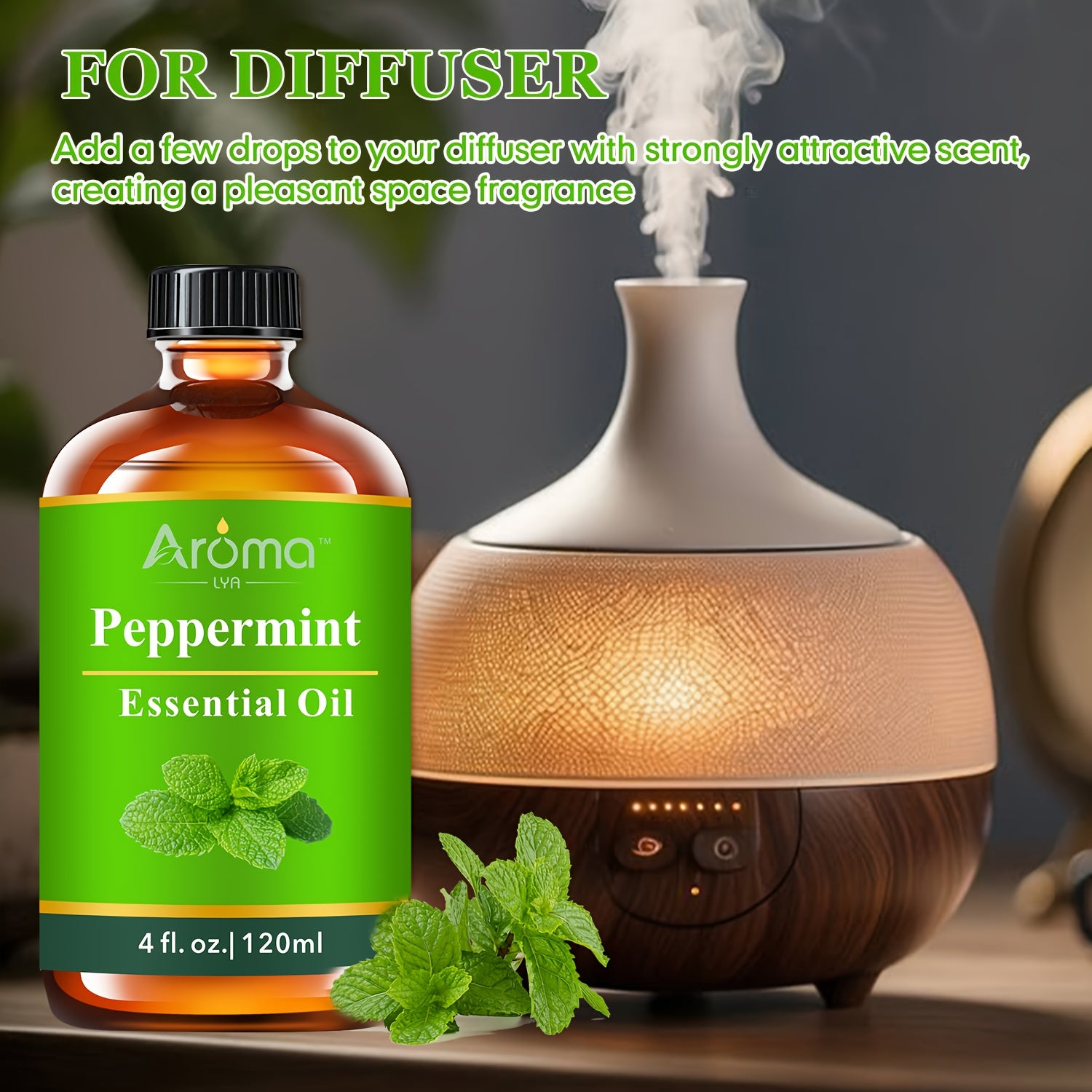 4 fl oz Pure Essential Oils Set – Lavender, Eucalyptus, Peppermint, Frankincense, Lemon, Sweet Orange & Coconut Vanilla | Aromatherapy Oils for Diffuser, Humidifier, Candles, Body & Car Air Freshener