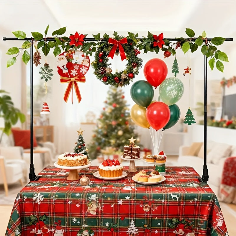Adjustable Table Arch Stand 2.6-8.5ft Extendable Balloon Arch Frame with Clamp Base – DIY Party Decoration for Weddings Birthdays Baby Shower Christmas Events Indoor Outdoor