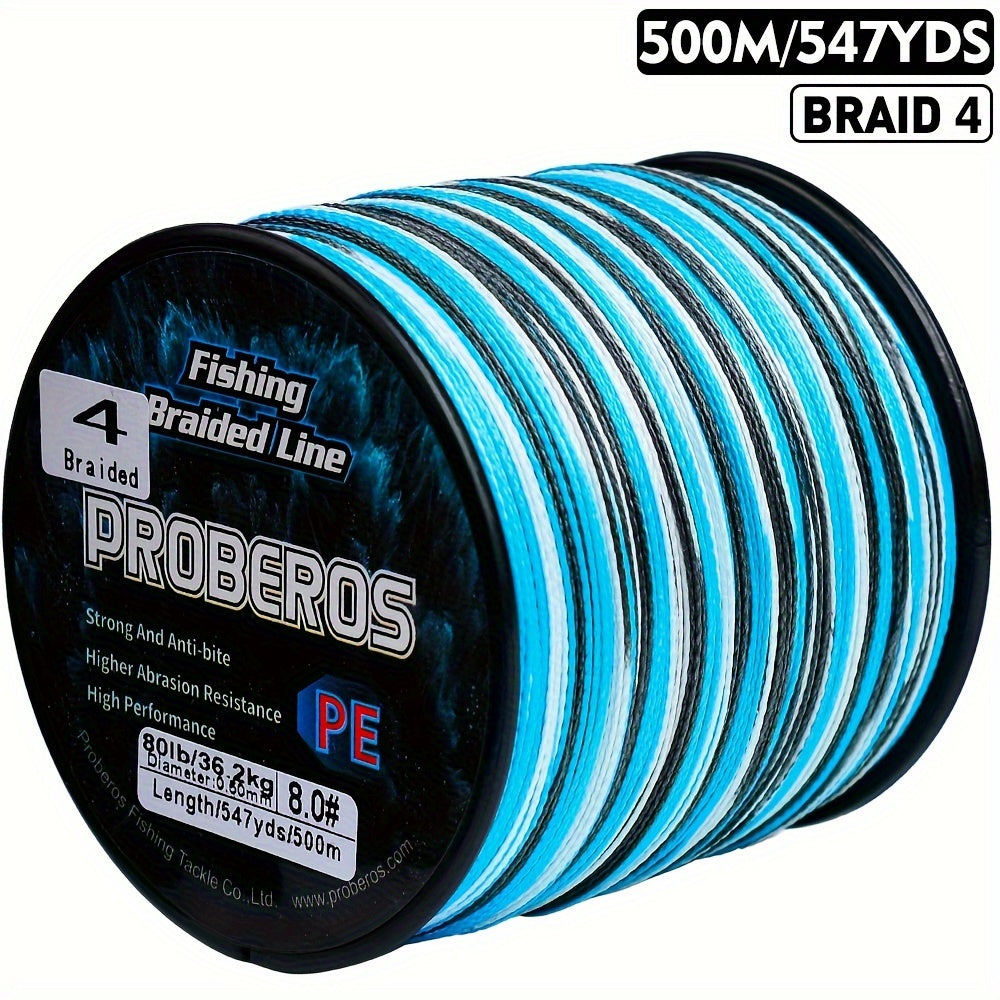 Braided Fishing Line 547 Yards 4 Strand 6LB-80LB Abrasion Resistant Zero Stretch Superline – Gray Green Camo Fishing Braid