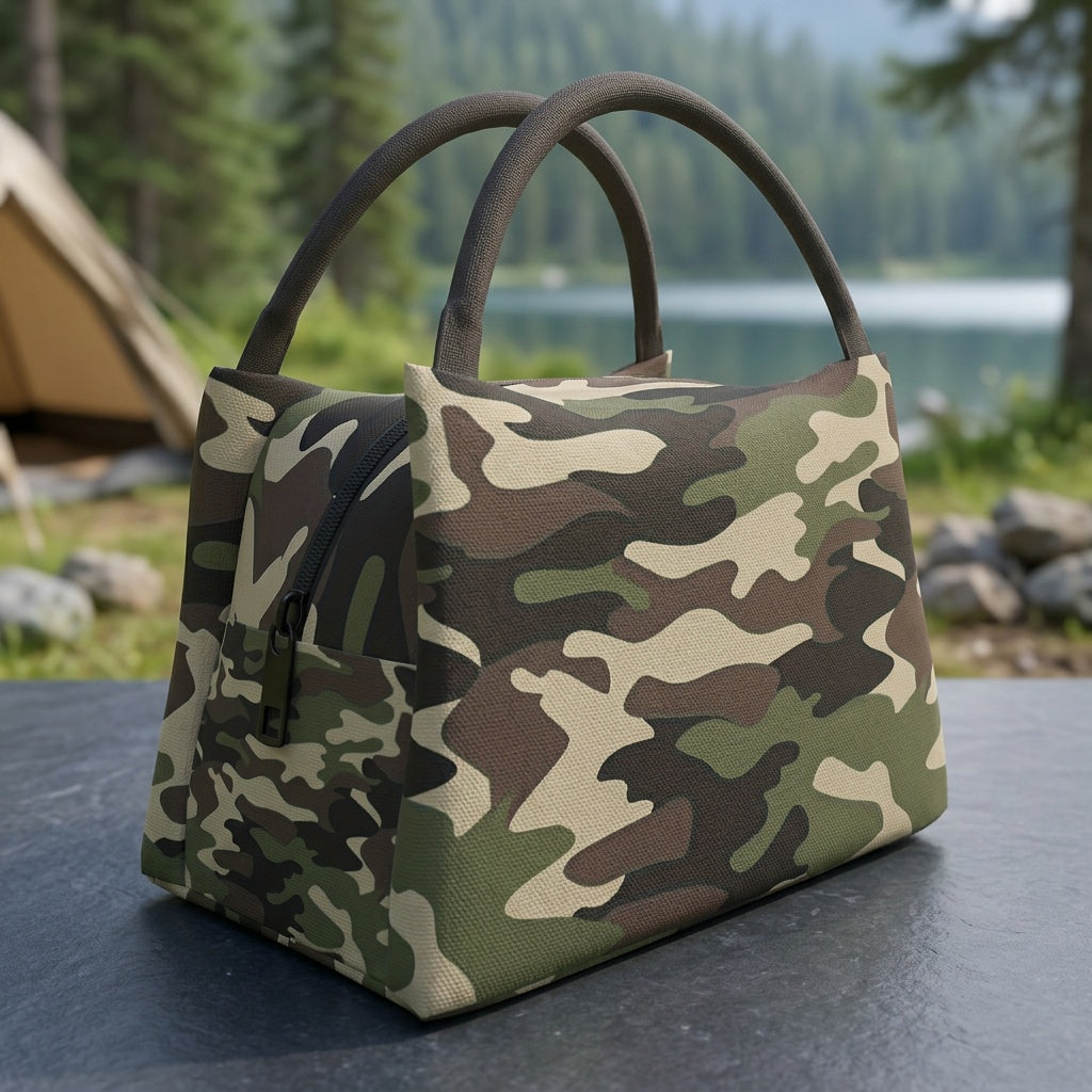 Insulated Lunch Bag Reusable 11x6.5x7 In – Polyester Cooler Tote for Camping, Picnic, Beach, Office & Outdoor Activities, Keeps Food Hot & Cold