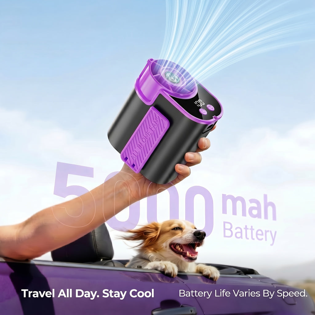 Hands-Free Neck Fan with Flashlight – 18000 RPM Brushless Motor, 199-Speed Adjustable, 5000mAh Battery, Wearable Portable Cooling Fan for Outdoor Work Camping Fishing Hiking, Single & 2-Pack