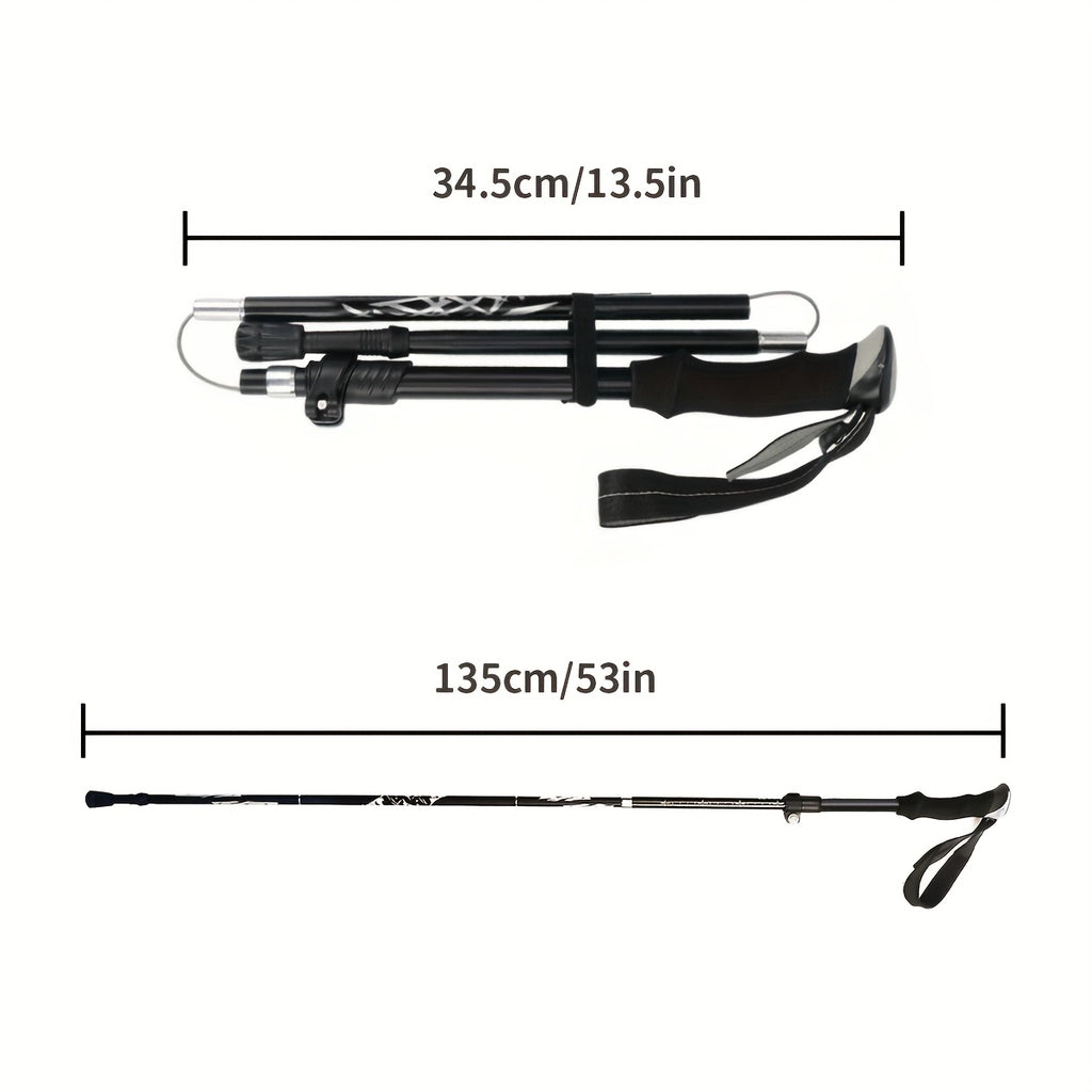 Foldable Trekking Poles 2 Pack with Carrying Case – Lightweight Aluminum Alloy Hiking Sticks, Quick-Lock, Ergonomic Non-Slip Grips for Men & Women Camping Travel, 7 Colors
